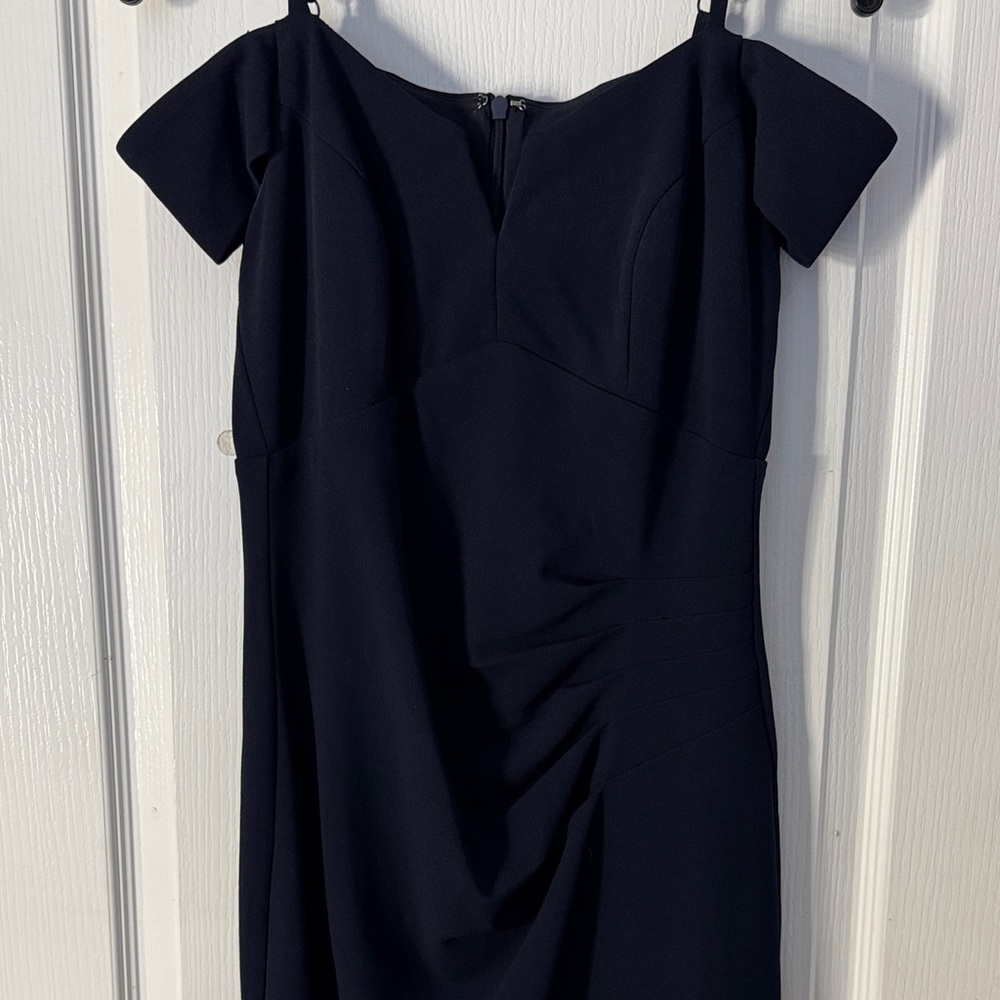 Le Chateau Navy Off-Shoulder Dress